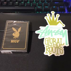 HUF playing Cards and Stussy sticker